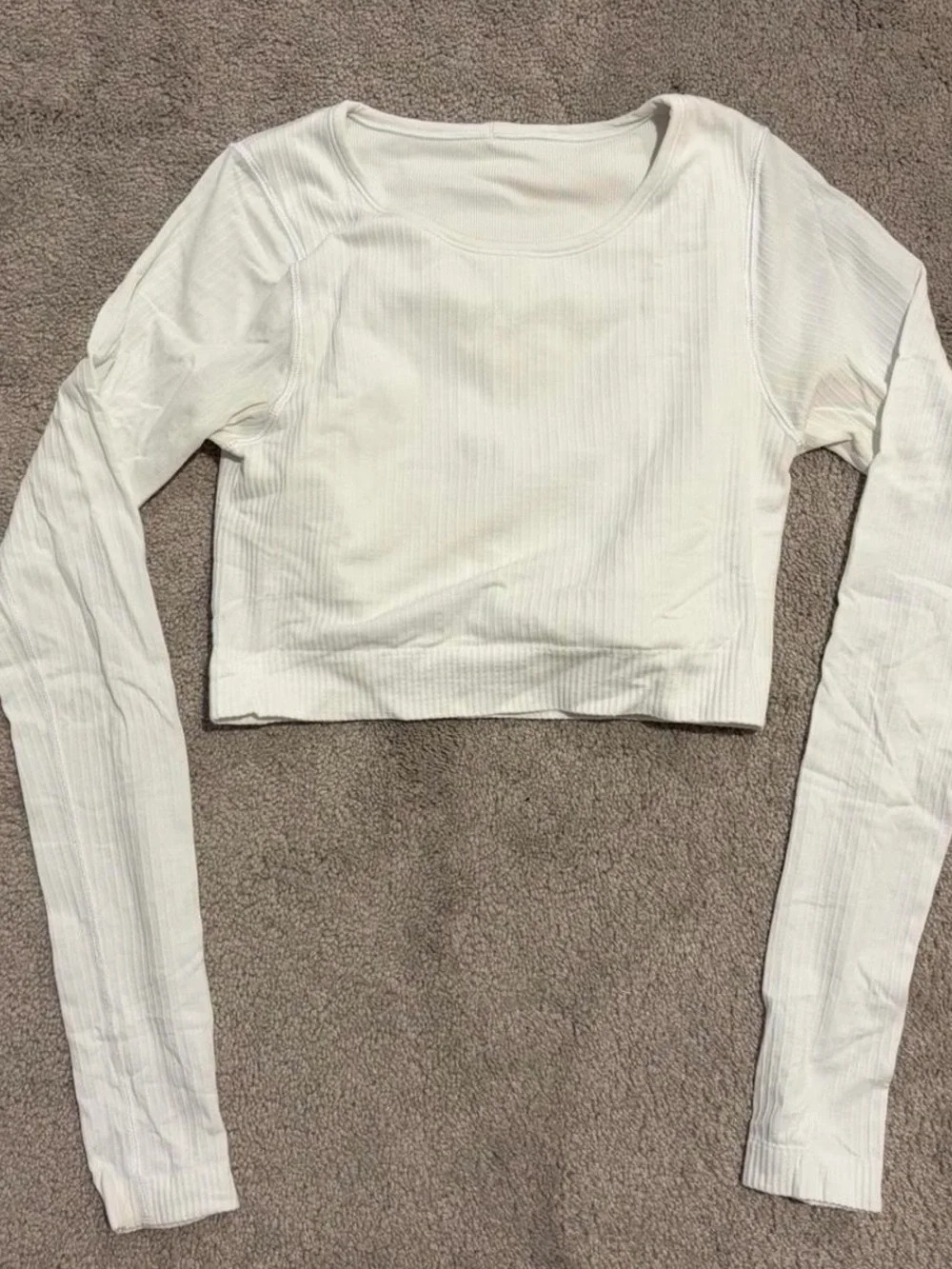 Lululemon White Ebb to Street Long Sleeve
